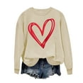 thumbnail image 2 of ZyeKqe Sweatshirts for Women Causal Valentines Day Long Sleeve Shirts Crewneck Loose Fitted Thin Pullover Tops, 2 of 5