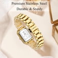 thumbnail image 6 of Watches for Women Luxury Ladies Quartz Wrist Watches with Stainless Steel Bracelet,Waterproof Square Ladies Watches Mother's Day Gifts for Women, 6 of 9