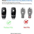 thumbnail image 2 of Key Fob Cover Compatible with Mercedes-Benz A B C E S G M R SL Class GLA GLC GLE GLS GLK CLA CLS AMG 5 Button TPU Keychain Case Holder Protector,Model-a(black), 2 of 4