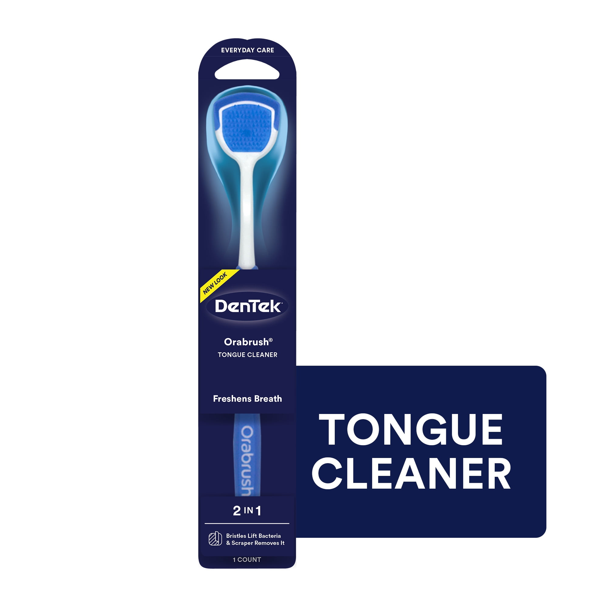 (2 pack) DenTek Orabrush Fresh Breath Tongue Cleaner, BPA-Free Tongue Scraper, 1 Count