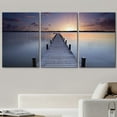 thumbnail image 2 of wall26 Canvas Print Wall Art Set Pier Extends Into Calm Sunset Ocean Nature Wilderness Photography Modern Art Southwest Scenic Colorful Ultra for Living Room, Bedroom, Office - 16"x24"x3 Pa, 2 of 5
