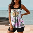 thumbnail image 4 of TrendVibe365 Womens Tankini Swimsuits with Shorts Pink Two Piece Bathing Suits Boyshorts Tank Floral Swimwear Beachwear L, 4 of 4