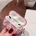 thumbnail image 3 of Cute Airpod pro Clear Case with Keychain,Cute Bling Glitter Butterfly Pattern Design Soft Silicone Smooth Shockproof Compatible with Airpods Pro Charging Case for Girls Women-Pink, 3 of 13