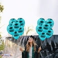 thumbnail image 6 of PMU Graduation Balloons 11 Inch PartyTex Premium Turquoise with All-Over Print Black Grad Caps-Confetti and Streamers Pkg/25, 6 of 7