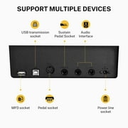 Donner DEP-10 Digital Piano 88 Key Weighted, Full-Size Electric Piano Portable Keyboard for Beginners, with Furniture Stand, Triple Pedals, Power Supply