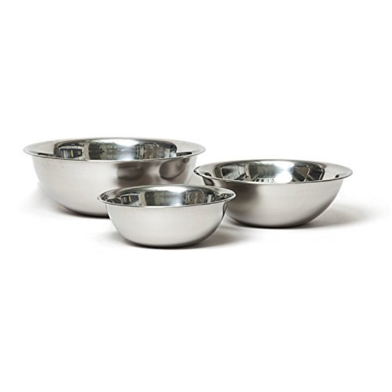 Vollrath 47934 Economy Mixing Bowls 4-Quart, Stainless Steel Set of 2