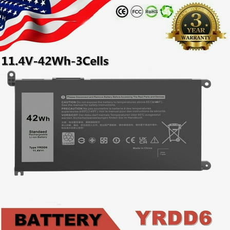 YRDD6 Battery for Dell Inspiron 3493 3582 3583 3584 3593 3793 5482 Latitude 3310