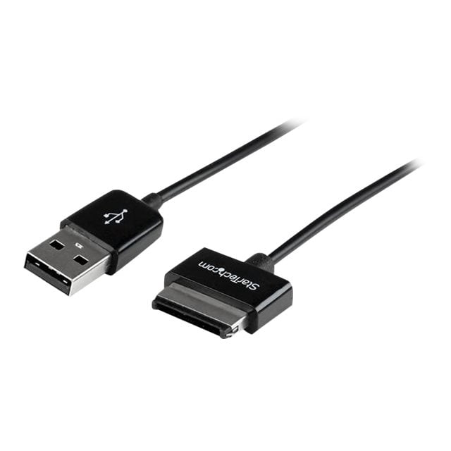 StarTech.com 3m Dock Connector to USB Cable ASUS Transformer Pad / Eee Pad - Charging / data Cable - ASUS 40-pin Dock Connector male to USB male - 10 Pieds - double shielded - black - for ASUS Transformer Pad TF300T, TF300TG, TF300TL