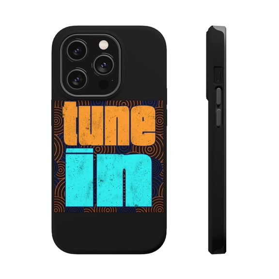 DistinctInk Tough Case for Apple iPhone 15 PRO (6.1" Screen), Compatible with MagSafe Charging - Tune In