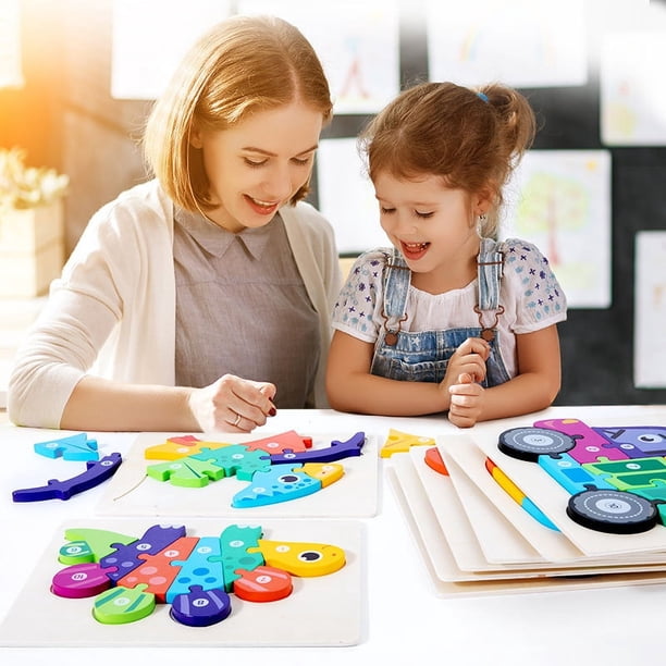 8 Styles Of Digital 3D Three-dimensional Jigsaw Puzzle, Puzzle Board, Animal Dinosaur Transportation Tool, Cognitive Educational Early Education Toys