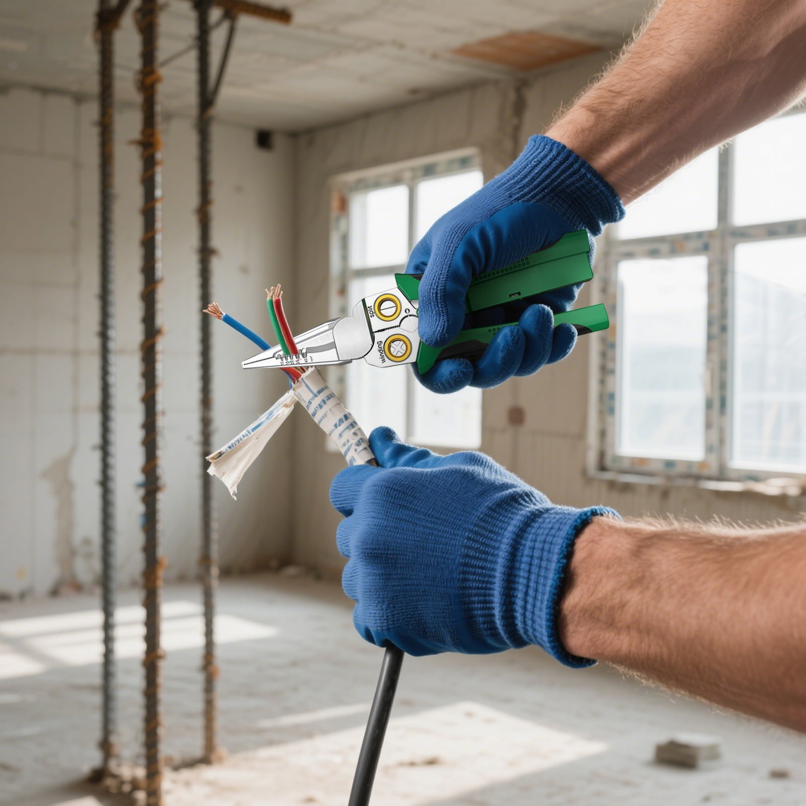 8-In-1 Multi-Function Wire Stripper With Voltage Tester, High-Precision Cutting & Stripping Pliers For Electricians, Diyers, Household Repairs, Electrical Maintenance
