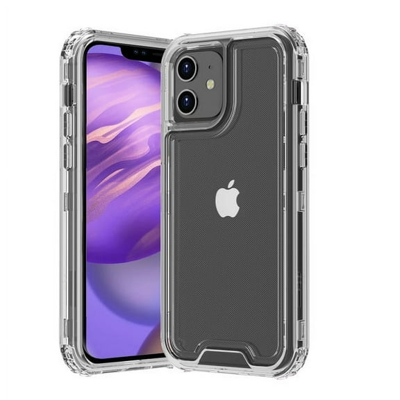 Apple iPhone 12, 12 PRO /6.1" Case Hybrid Shockproof PC TPU Silicone Protective Clear Transparent Phone Cover for iPhone 12 /iPhone 12 PRO