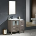 thumbnail image 2 of Torino 36"Gray Oak Bathroom Vanity & Side Cabinet / Integrated Sinks, 2 of 5