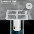 thumbnail image 4 of Visland Disposable Hair Drain Stickers Floor Drain Mesh Stickers Easy Removal Smooth Water Flow Hair Catcher Shower Drain Cover Adhesive Fine Grid Filter for Sinks Bathtubs, 4 of 8