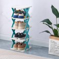 thumbnail image 1 of 5 Tier Narrow Shoe Racks, Space Saving Shoe Organizer, Multi-Purpose Vertical Shoe Storage for Entryway Bedroom Living Room Kitchen Bathroom, Easy Installation, Freely Combination, 1 of 5