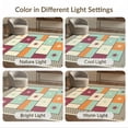thumbnail image 7 of ODIKA Bedside Colorblock Grid Layout Numbered Squares Storybook Hopscotch for Queen Size Bedroom, Under Bed, Master , Foldable Easy Care, 7 of 7