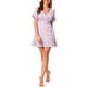 thumbnail image 5 of INSPIRE CHIC Vestido de Botón con Cinturón de Lazo y Estampado Floral de Cuello en V L Púrpura, 5 of 7
