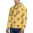 thumbnail image 3 of Lsque Hand Drawn Strawberry Pattern Casual Men's Hoodie,Hooded Sweatshirt with Kangaroo Pocket,Pullover Hoodie-4X-Large, 3 of 7