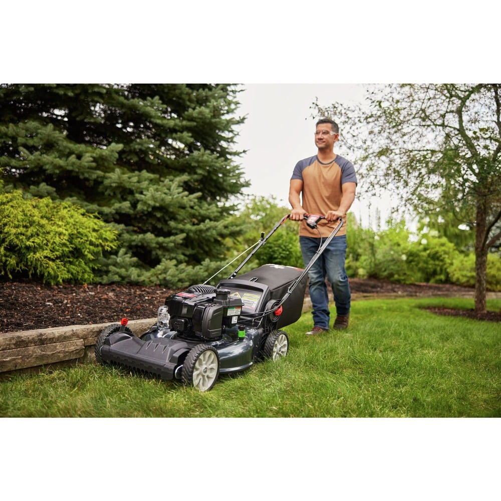 Troy-Bilt 21” 150cc 3-Cycle Gas Powered Front Wheel Drive Self-Propelled Lawn Mower, with Rear Bag