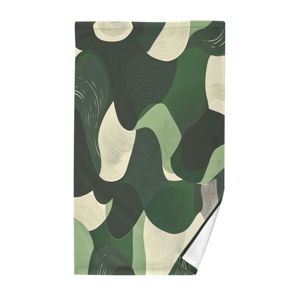 Yayeee 100% Cotton Hand Towels for Bathroom 16" x 28" Soft Absorbent Kitchen Towel, Black Abstract