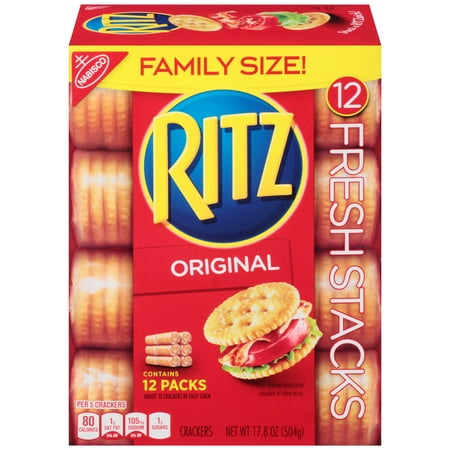 Nabisco Ritz Fresh Stacks Original Crackers, 17.8 Oz., 12 (Best Peanut Butter Crackers)