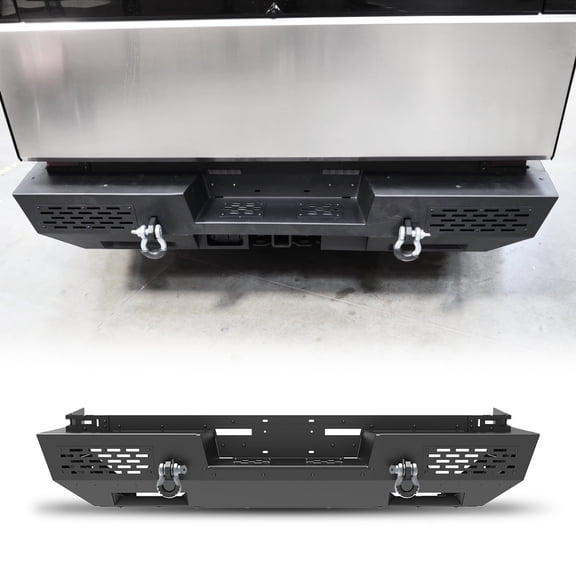 Plate Full Width Rear Bumper for 2024-2025 Tesla cybertruck,Main Body Side Wings Skid
