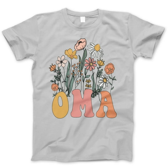 OMA Floral T-Shirt - Cute Grandma Gift, Mother's Day Shirt , Flower Garden Graphic Tee, Retro Oma Shirt, Women's Family Gift