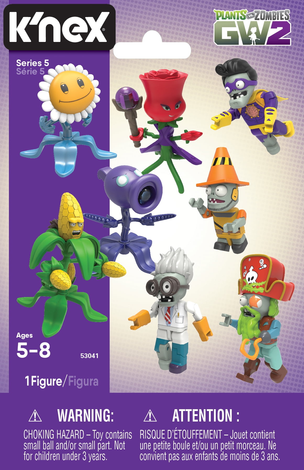 TEN Blind Bag Mystery Buildable Figure Knex Plants Vs Zombies Series 6 NEW 