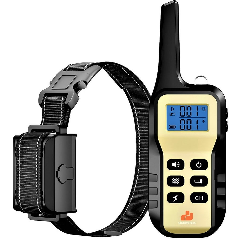 1100 YD Remote Dog Training Shock Collar with Auto Anti Bark,100 Levels of Adjustable Static