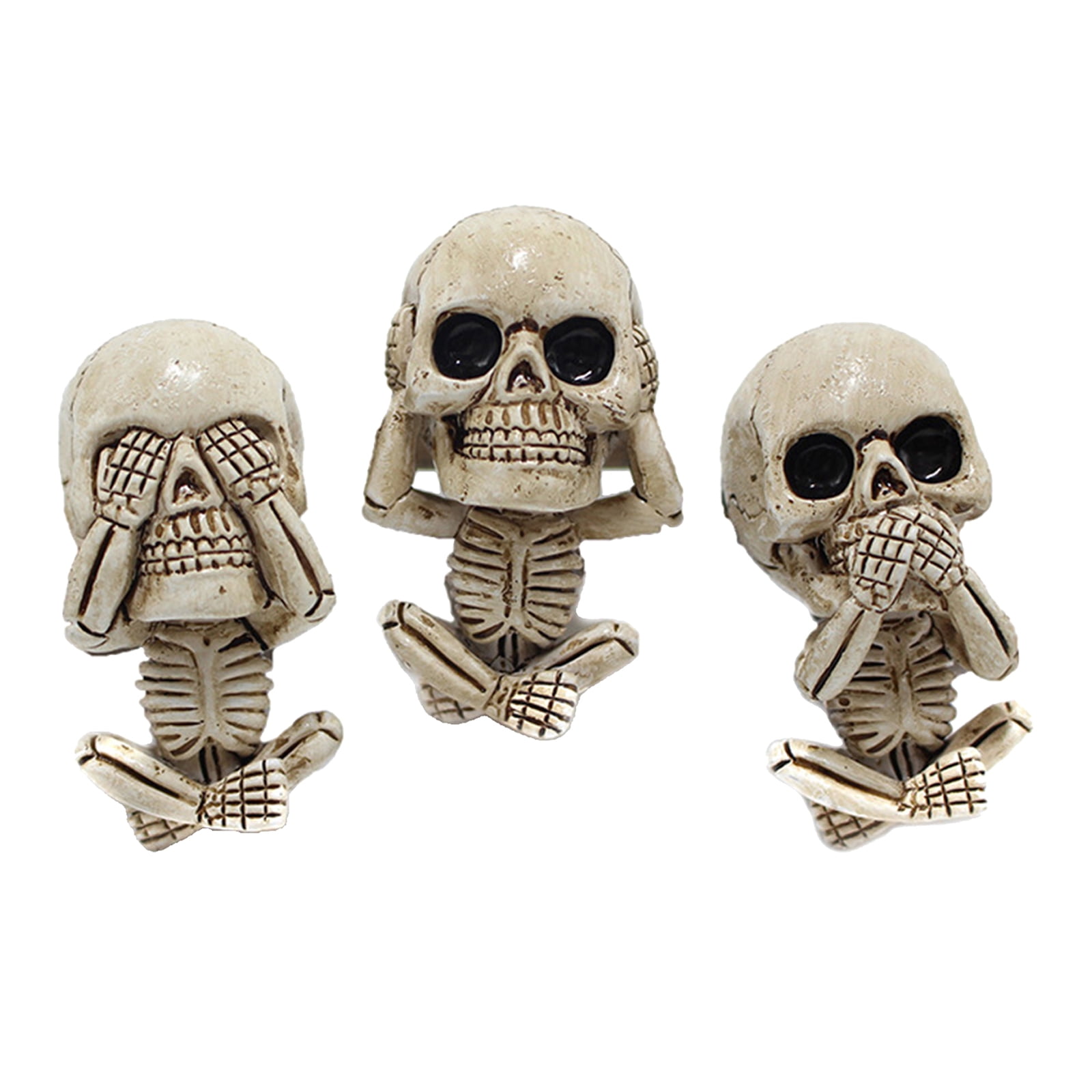 Skeleton Doll Skull Dog Figuren Statuen Miniatur Fairy Garden Ornamente 