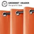 thumbnail image 4 of Deconovo 100% Blackout Curtains for Bedroom, Thermal Insulated, 2 Panels, 52"x45", Orange, 4 of 9