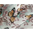 thumbnail image 3 of Ambesonne Butterfly Quilted Coverlet 3 Pcs, Monarch Wıngs Grunge Art, King Size, Rose Marigold, 3 of 4