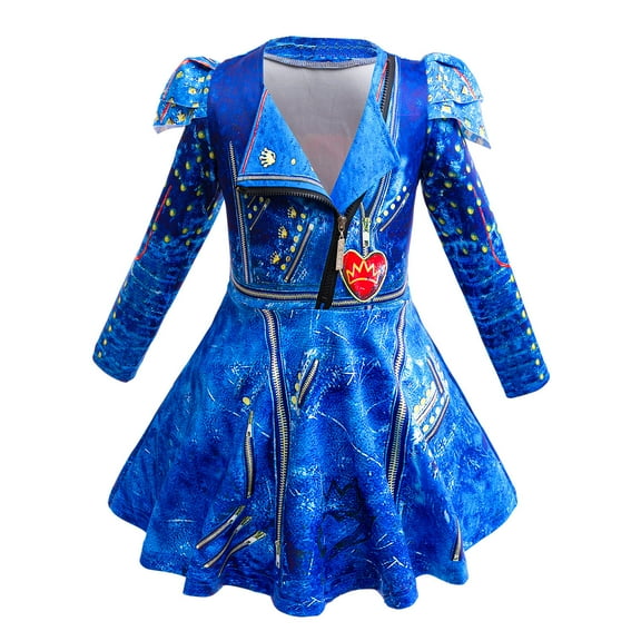 Girls Mal Costume Cosplay Dress Halloween Fancy Outfit