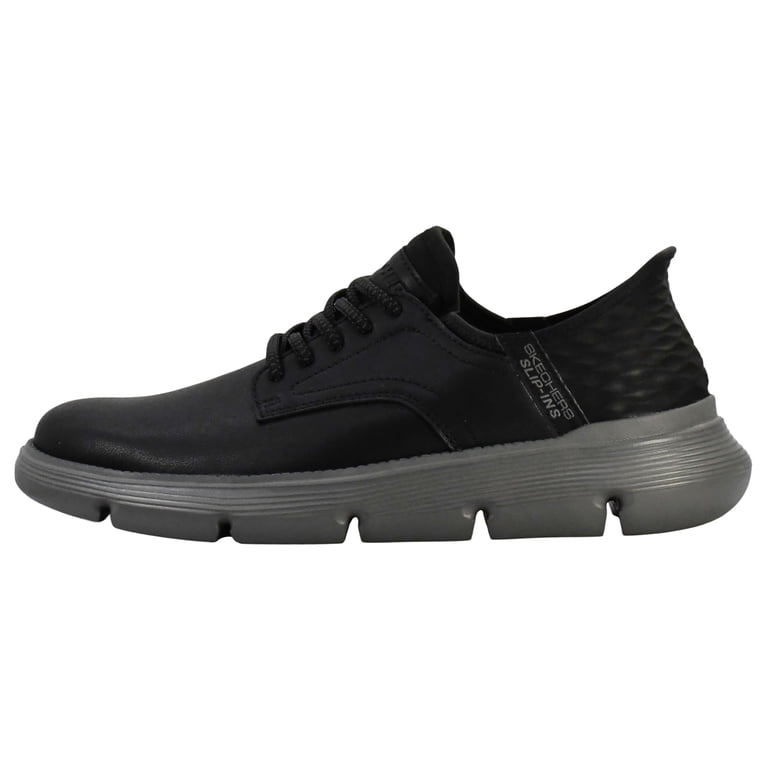 Skechers Garza Gervin Mens Slip on Hands Free Shoes Leather Upper