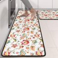 thumbnail image 2 of Kitchen Rugs Sets Of 2,Pioneer Flower Floral Print Pattern Anti Fatigue Kitchen Mat Rugs Non Slip Washable,Decorative Kitchen Floor Mats for Kitchen,Sink,Laundry,17"x47"+17"x47", 2 of 5
