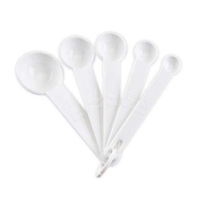 Toystoory Paquete de 5 cucharas medidoras, cuchara de plástico, cucharas medidoras de cocina para comedor, accesorios de cocina a escala Cocina y Comedor