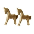 thumbnail image 4 of 2 Pcs Animal Statue Sculpture Figurine DIY Unpainted Wood for Craft Tabletop Living Room Spring Party, 4 of 5