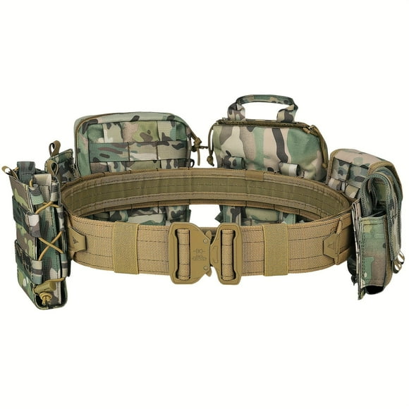 8pcs Heavy-duty Detachable and Adjustable Belts for Outdoor Patrols and Camping