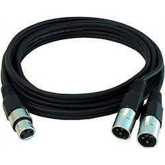 Audio2000'S tm ADC2033-P 5ft Dual Male to XLR Female Balanced Audio Cable