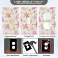 thumbnail image 3 of Yayeee Duplex Wall Plate 1-Gang 4.5"x2.7" Home Receptacle Light Switch Decorative Outlet Cover, White Floral Orange, 3 of 7