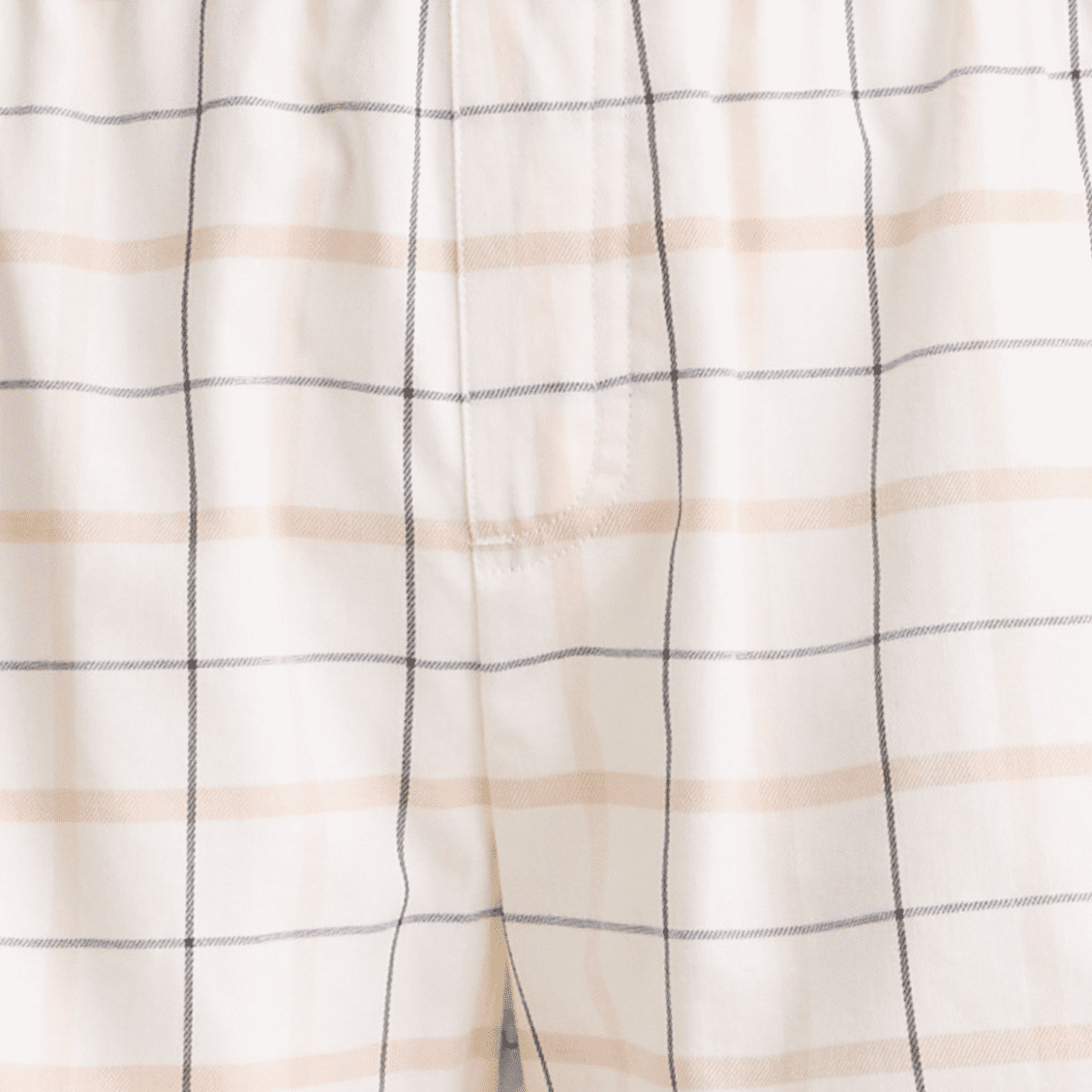 Winter White and Tan Plaid