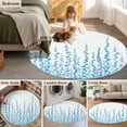 thumbnail image 5 of Large Round Rug 8Ft Washable Non-Slip, Blue Circle Area Rugs for Living Room Bedroom, Polka Dots Watercolor Abstract Art Indoor Floor Mats Carpet Runner for Home Decor, 5 of 8