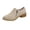 Khaki, variant on Womens Pointed Toe Ankle Booties Low Heel Side Zipper Solid Color Shoes Faux Leather Boots Brown 6.5(38)