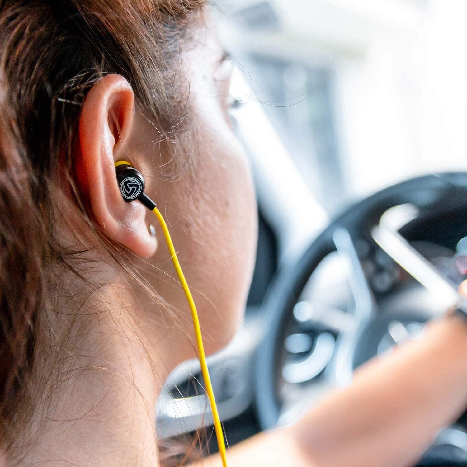 LUDOS Clamor Earphones in Ear Headphones with Microphone Wired Earbuds with Mic and Volume Control Memory Foam Walmart