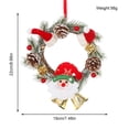 thumbnail image 6 of Christmas Wreath with Bell, Holiday Indoor Outdoor Decorative Garland Window Door Hanging Party Favor, 6 of 6