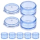 thumbnail image 1 of 1 Juego de caja de medicamentos cilíndrica portátil de plástico con 7 compartimentos, organizador de pastillas (tamaño S, azul), 1 of 8