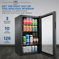 thumbnail image 3 of IVATION Mini Cooler with Black Glass Door - Compact & Stylish Beverage Refrigerator, 3 of 5