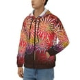 thumbnail image 3 of Kdxio Fireworks Print Men Hoodies Casual Hoodies for Men with Zip Pockets Full Zip Long Sleeve Sweatshirt Sports Hooded Jacket-Medium, 3 of 5