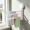 thumbnail image 2 of SIfdSeng Get it Fast 3 Arms Towel Rack with Suction Cup No Drill Easy Install Wall Mounted Bathroom Towel Rack 180 ° Rotation Space Saving Towel Bar for Bath Kitchen, 2 of 4