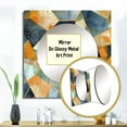 thumbnail image 3 of Designart "Asymmetric Marble Shapes In Blue And Yellow" Abstract Geometric Square Mirror Wall Decor Modern - Large Blue Square Bathroom Mirror - Square Printed Wall Mirror Art, 3 of 5